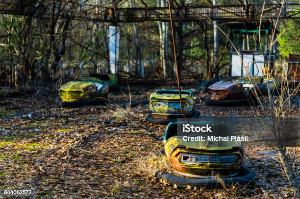 Autodrome In Pripyat Stock Photo - Download Image Now - Pripyat City, Ukraine, Bumper Car