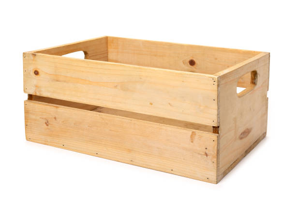 istock Modern wooden box with clipping path. 844069784