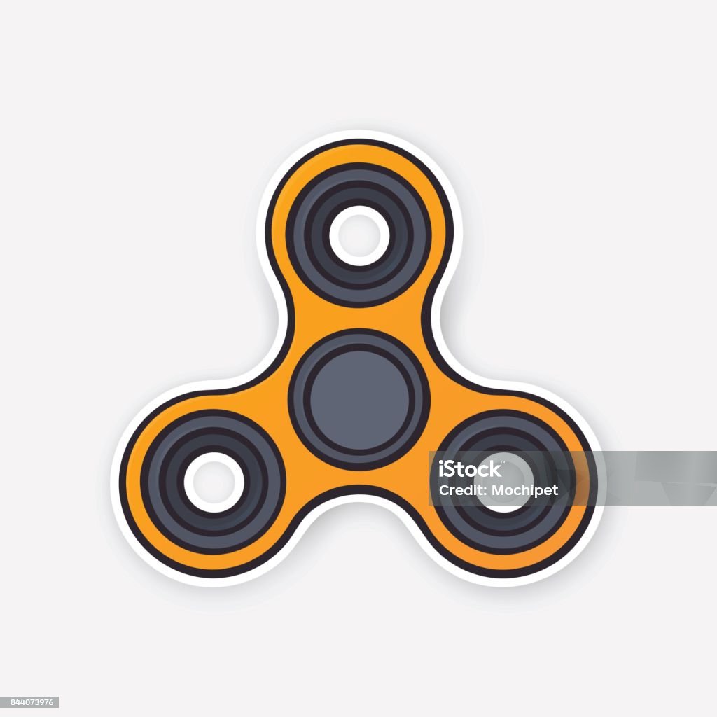 Fidget Tool Vector Vector Illustration In Flat Style Realistic Red Fidget Spinner With ...