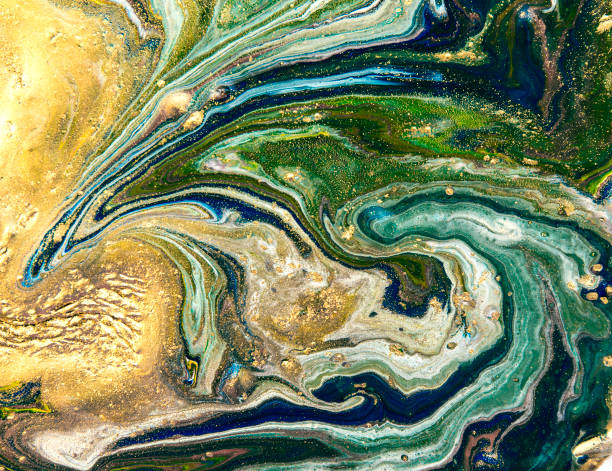 istock Marbled abstract background. Liquid marble pattern. Colorful marble backdrop. Golden glitter texture. 844077800