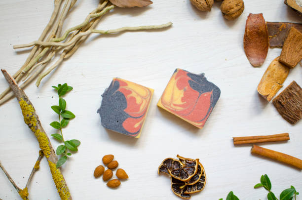 Natural organic soap. Ecological cosmetics.