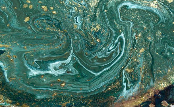 istock Marbled abstract background. Liquid marble pattern. Colorful marble backdrop. Golden glitter texture. 844080600