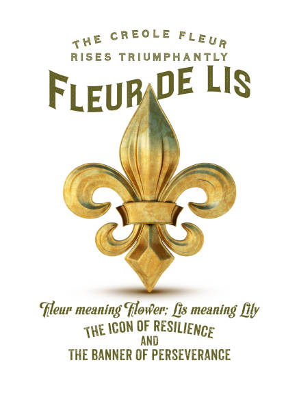 New Orleans French Quarter Culture Artwork the culture, cuisine and cocktails of French Quarter, New Orleans, Louisiana new orleans fleur de lis stock pictures, royalty-free photos & images