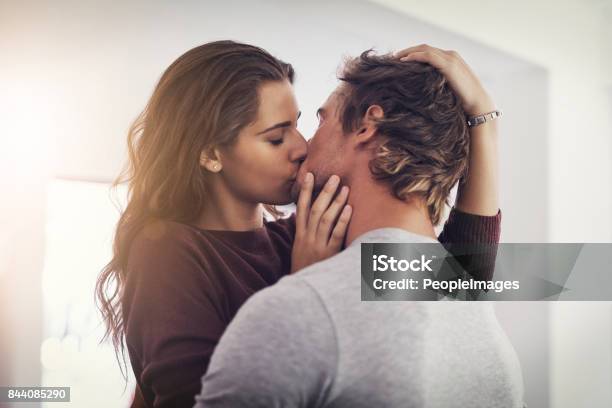 He Gives The Best Kisses Stock Photo - Download Image Now - Kissing, Couple  - Relationship, Passion - iStock