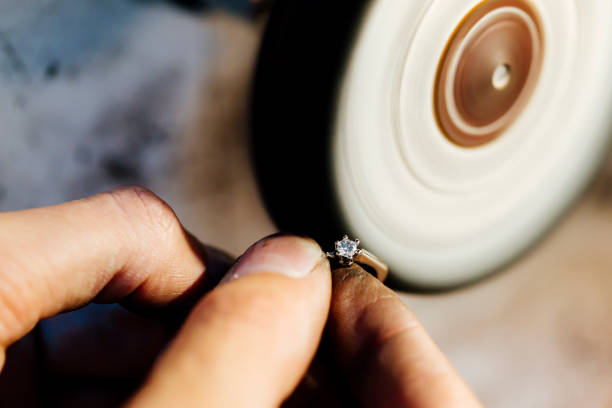 istock Jewelery polishing ring 844094974