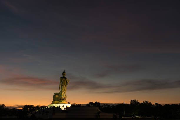 istock Phutthamonthon is place for Buddhist Dharma with blue sky and sunset. 844099850