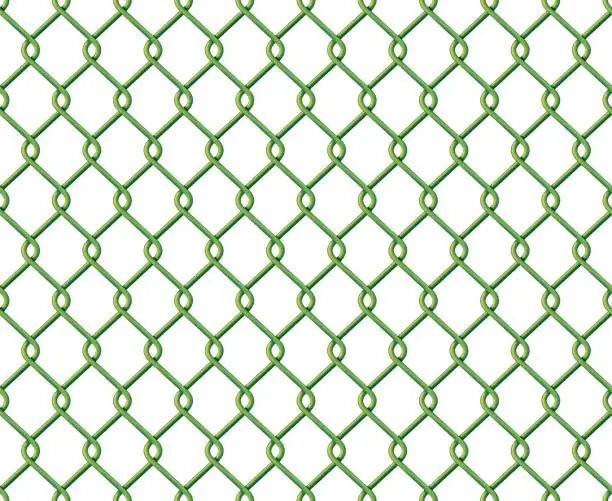 Vector illustration of Green Wire Mesh Seamless