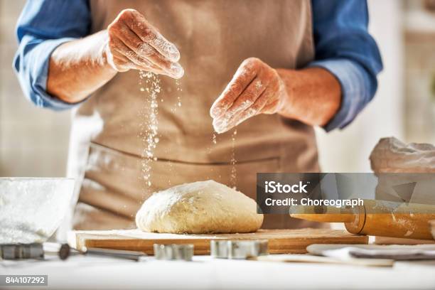 Hands Preparing Dough Stock Photo - Download Image Now - Bread, Baking, Flour