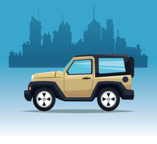 istock beige jeep sport city background 844110060