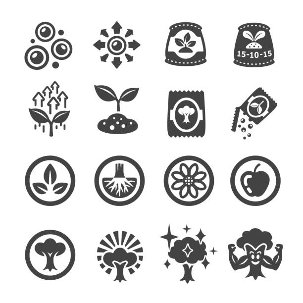 ikona nawozu - urea stock illustrations