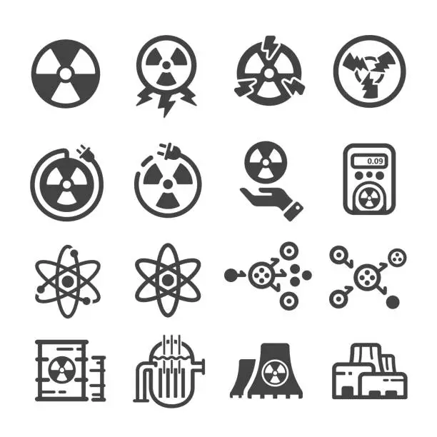 Vector illustration of nuclear energy icon