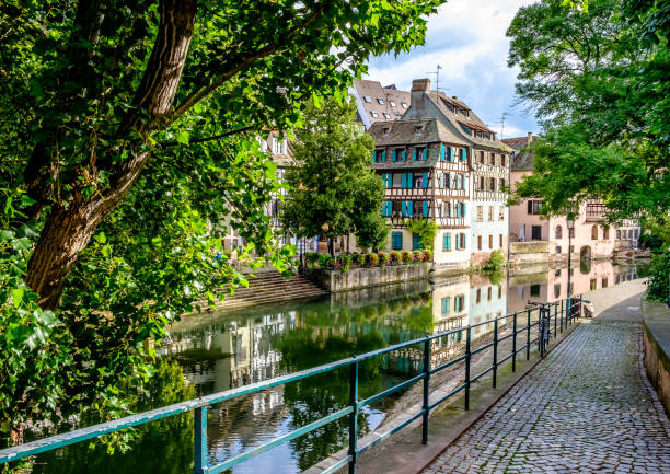 strasbourg - little france the district petite france in strasbourg - strassburg petite france strasbourg stock pictures, royalty-free photos & images