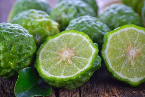 istock bergamot on wooden table background 844121352