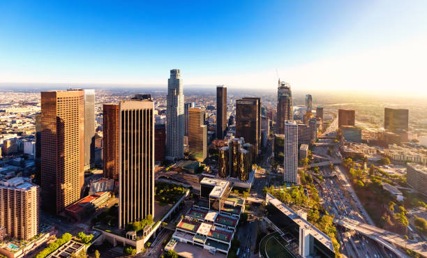istock Aerial view of a Downtown LA 844121704