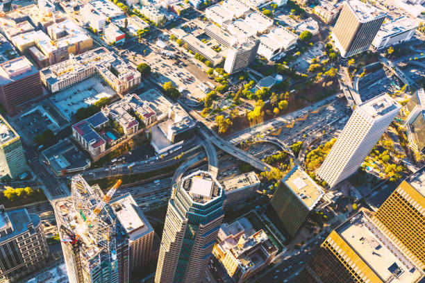 istock Aerial view of a Downtown LA 844121824