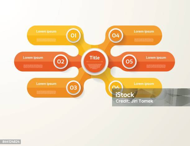 Vector Infographic Template For Diagram Graph Presentation And Chart Business Concept With 6 Options Parts Steps Or Processes Stock Illustration - Download Image Now