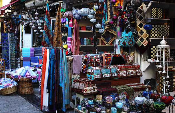 istock Traditional authentic Turkish market bazar in Antalya 844125016