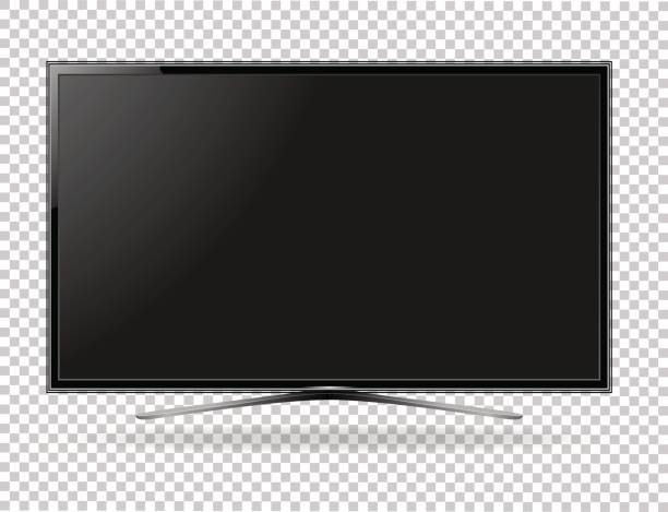 tv 화면 평면 lcd led 벡터 일러스트 레이 션 - television flat screen technology image stock illustrations