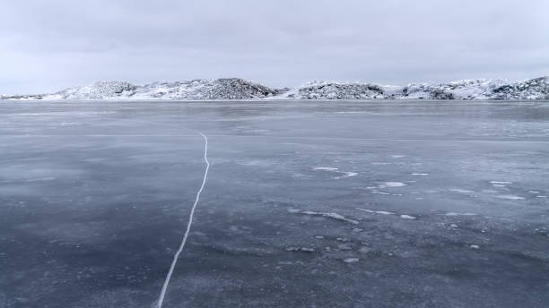 istock cold winter morning on the lake 844130170