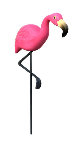 istock 3D Rendering Pink Flamingo on White 844136762