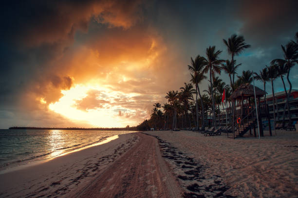 istock Sunrise on Tropical beach Punta Cana. Dominican Republic. 844137516