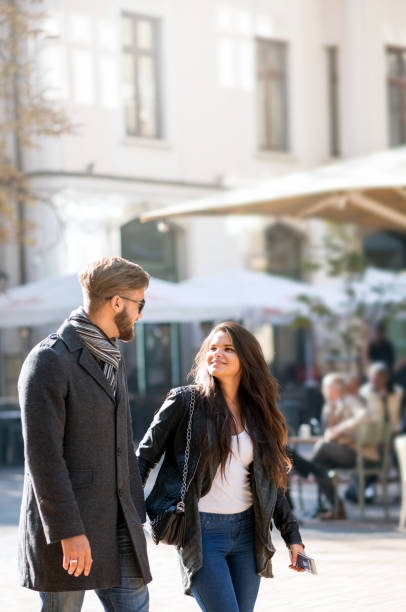 istock Couple walking on the street 844139598