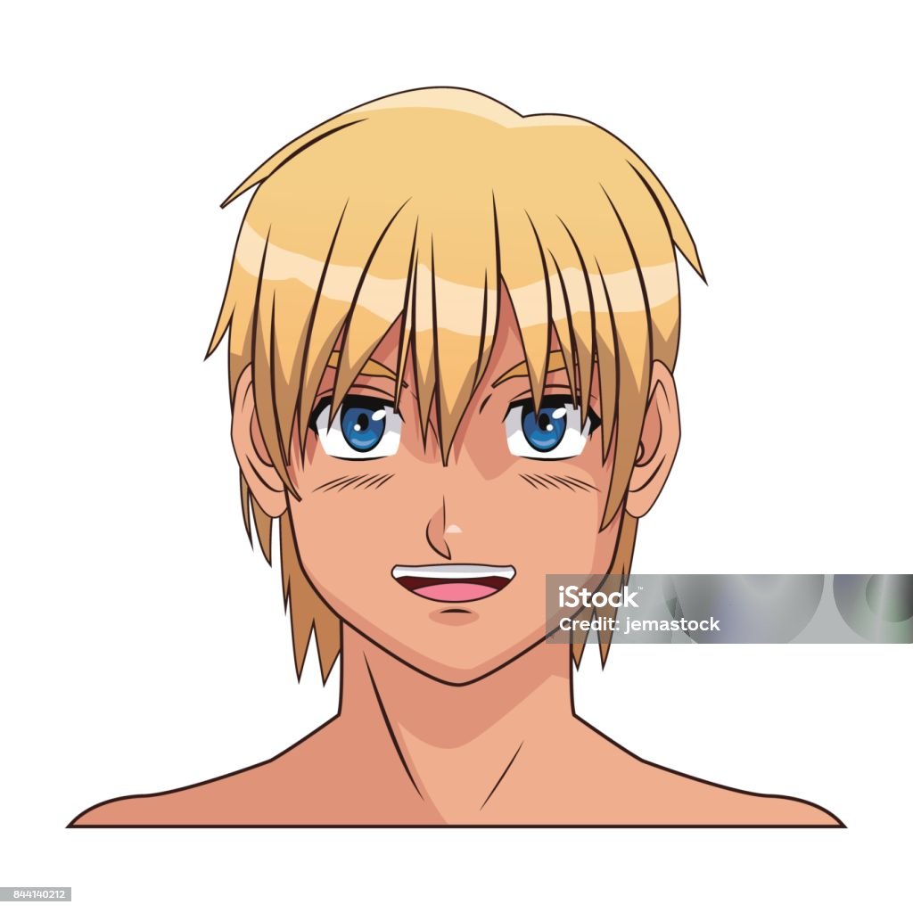 Anime Boy With Blonde Hair And Blue Eyes