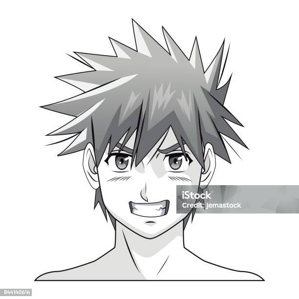 Face Boy Anime Manga Nhân Vật Truyện Tranh Hình minh họa Sẵn có - Tải xuống  Hình