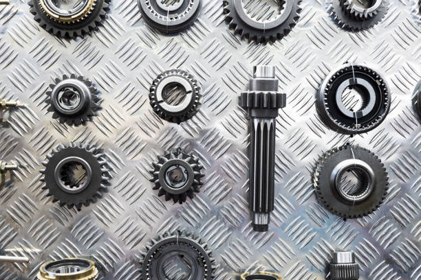 istock Various gears and cogwheels on the stand 844143594