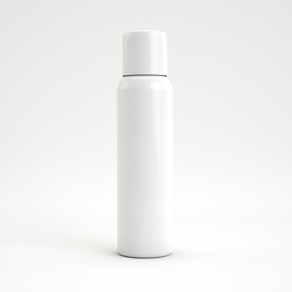 3d rendering Blank cosmetics bottle isolated on white background with copy space.