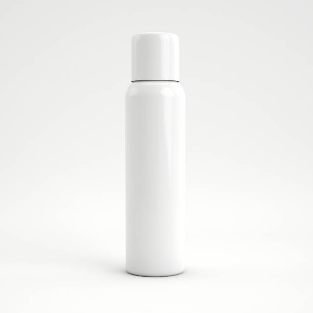 3d оказание пустой косметики бутылку изолированы на белом фоне с копией пространства. - hairspray стоковые фото и изображения