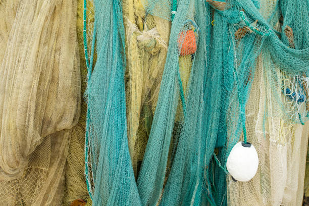 istock Many fishing nets laid outdoor 844153146