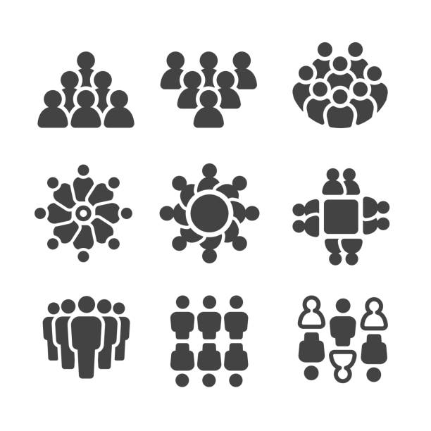 bir grup insan, nüfus simgesi - community stock illustrations