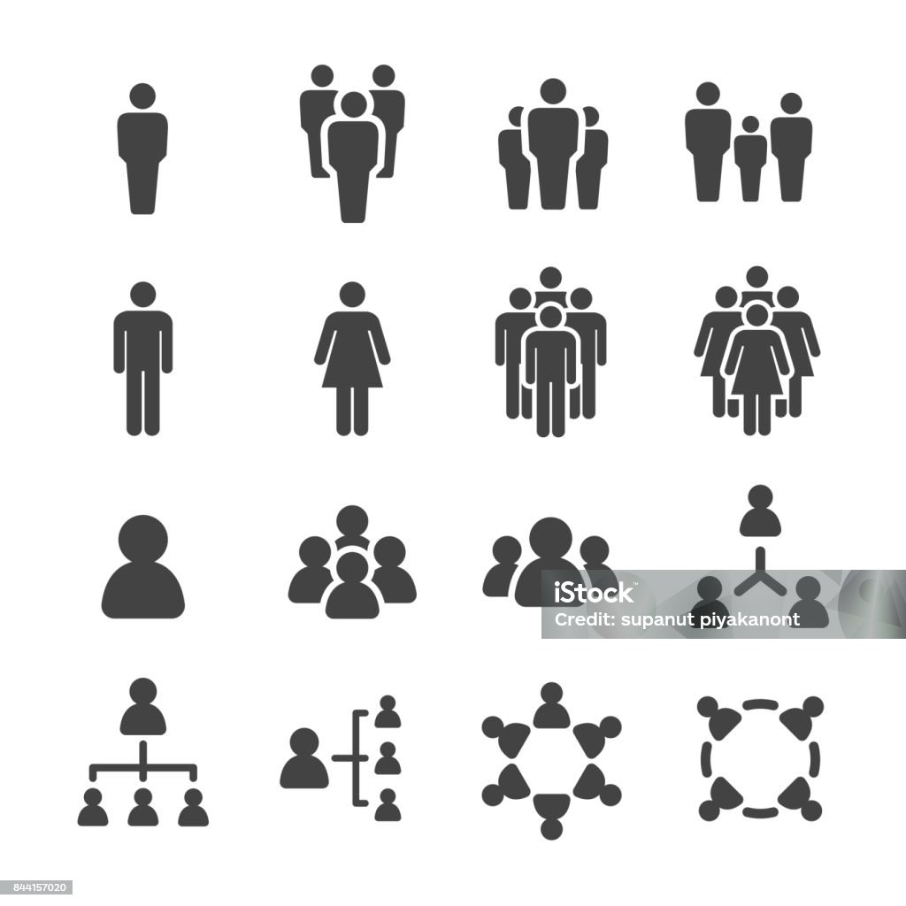 people icon people icon set,vector illustration Icon stock vector