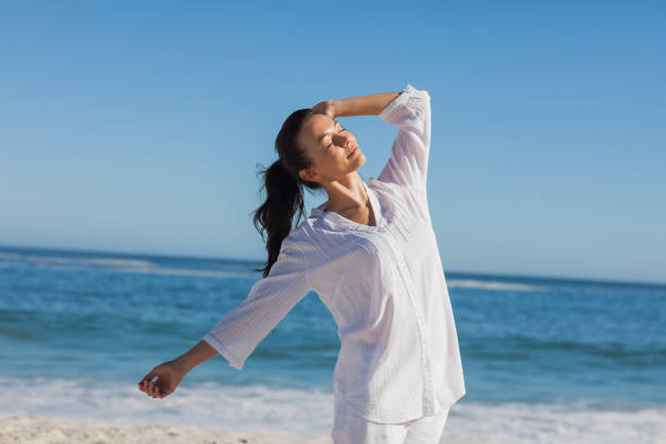 istock Attractive woman relaxing the sun 844164576