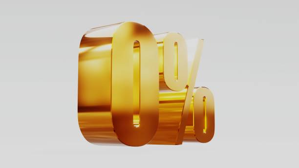 istock gold zero percent 0% 3d illustration 844168422