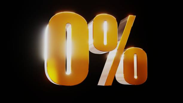istock gold zero percent 0% 3d illustration 844171928