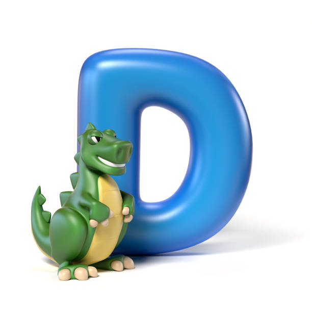 Cartoon Of The 3d Letter D Stock Photos, Pictures & Royalty-Free Images -  iStock