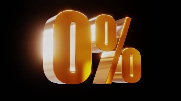 istock gold zero percent 0% 3d illustration 844174420