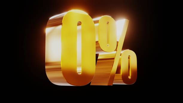 istock gold zero percent 0% 3d illustration 844175392