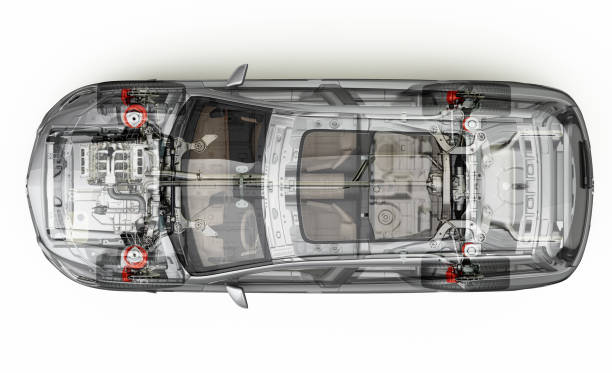 istock Suv car cutaway top view. 844179478
