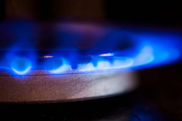 istock Gas burner on stove. 844179634