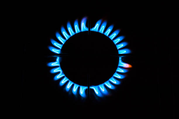 istock Gas burner on stove. 844179678