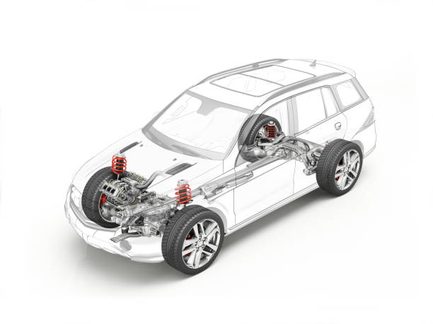 istock Suv technical drawing showing realistic undercarriage details 844179820