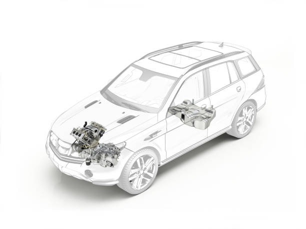 istock Suv cutaway drawing showing engine and fuel tank 844180166