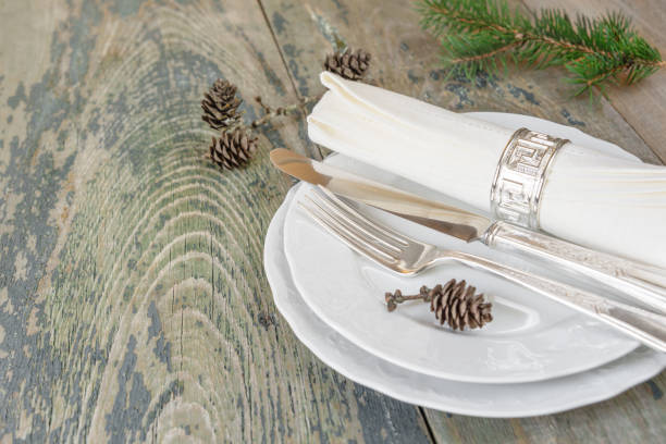 istock Christmas table with Christmas decoration 844183826