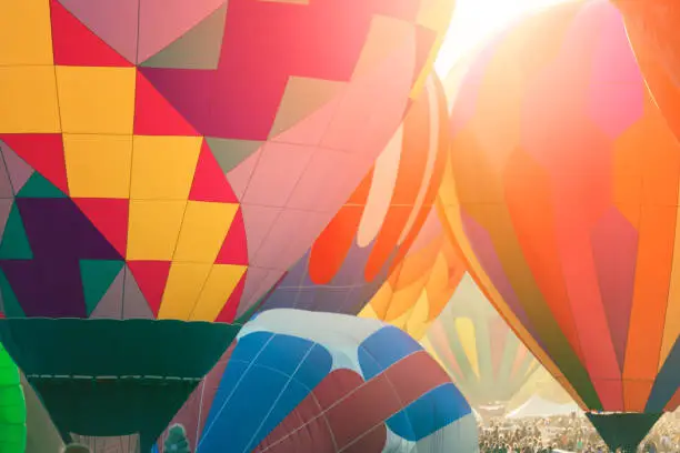 Photo of Hot air balloons being inflated