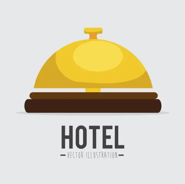 Vector illustration of hotel products and services design