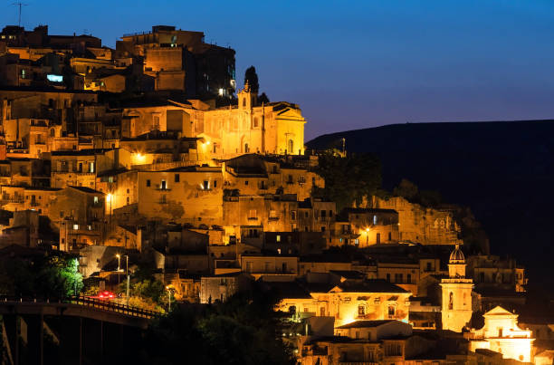istock Night Ragusa town view, Sicily, Italy 844212994