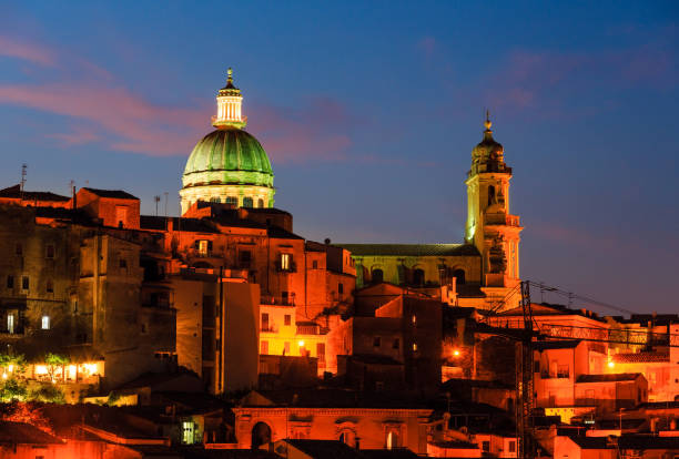 istock Night Ragusa town view, Sicily, Italy 844213128